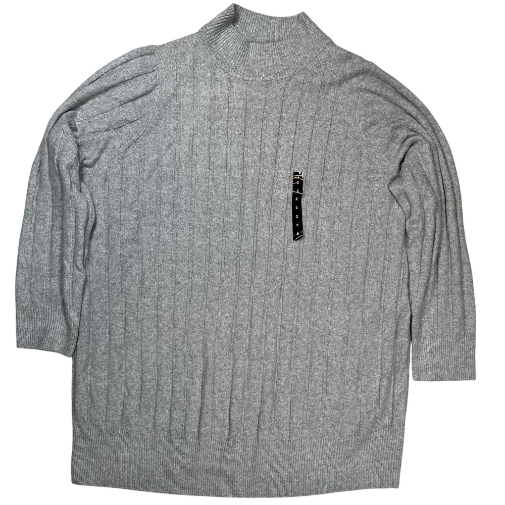 New Torrid Gray Vegan Cashmere Turtleneck Tunic Sweater Size 2X Cozy Soft NWT